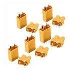 1 Pairs XT30 2mm Golden Male Female Non-slip Plug Interface Connector 